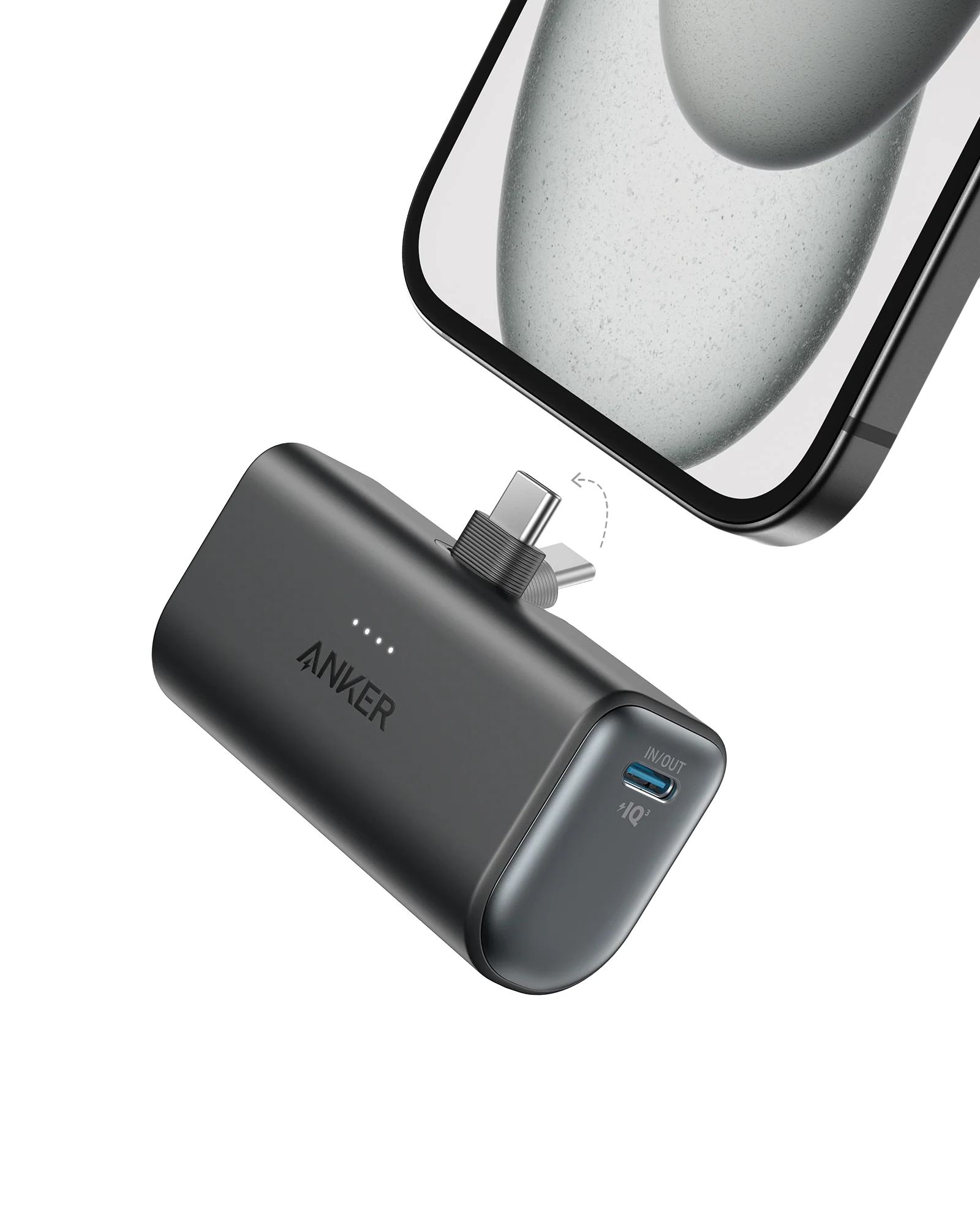 Anker Nano 5000mAh power bank with built-in USB-C connector