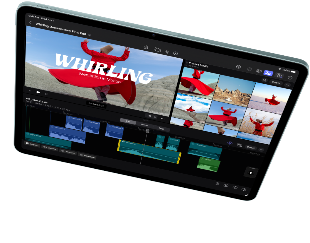 iPad Air video editing workflow