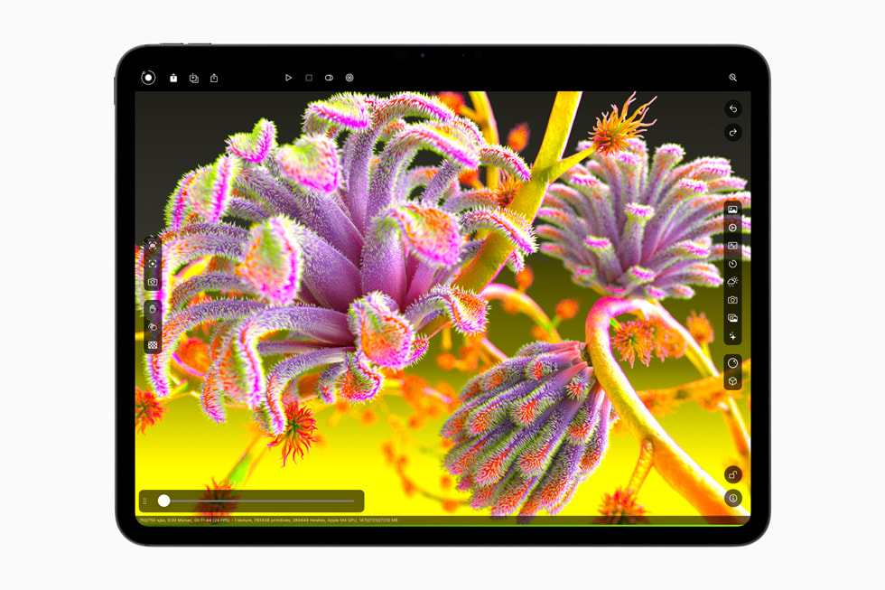 2024 iPad Pro M4 running a professional Octane graphics workflow