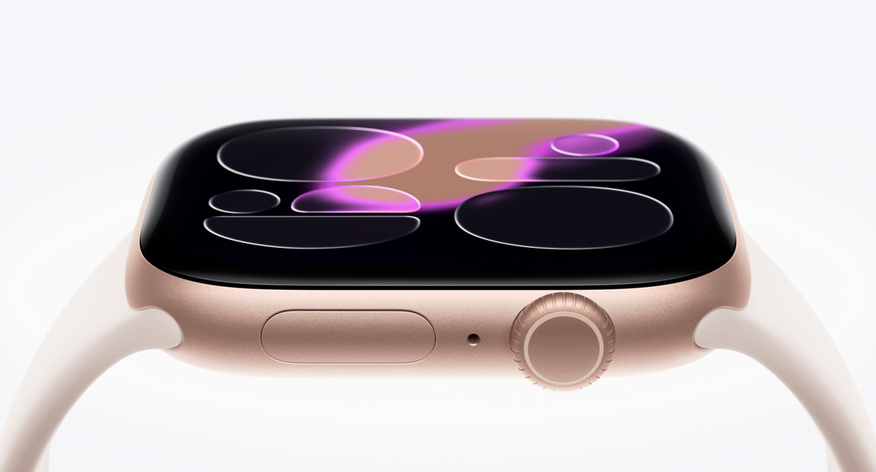 Apple Watch Series 11 Ion-X glass detail